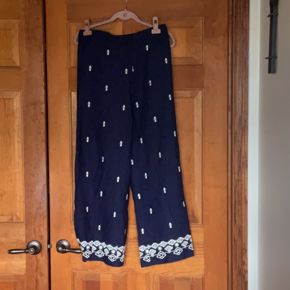 Navy Blue Kids Bottoms with White Accents